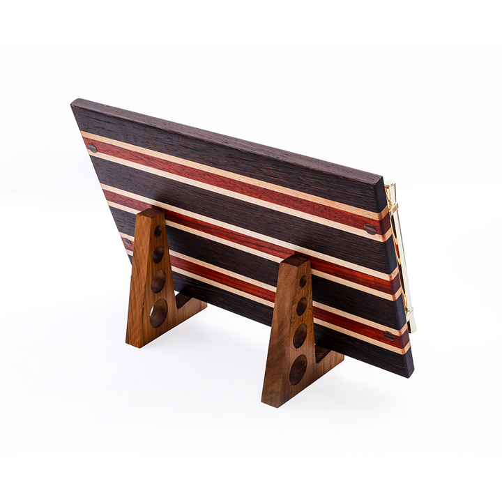 Beautiful black serving trays with gold handle – Signature Wood